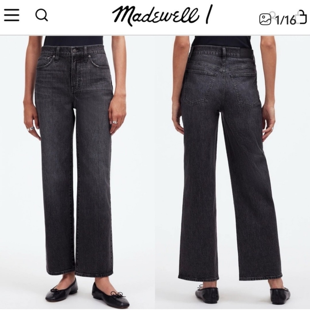Madewell The Tall Perfect Vintage Wide Leg Crop Jean Robles Wash Size 31 T NR897